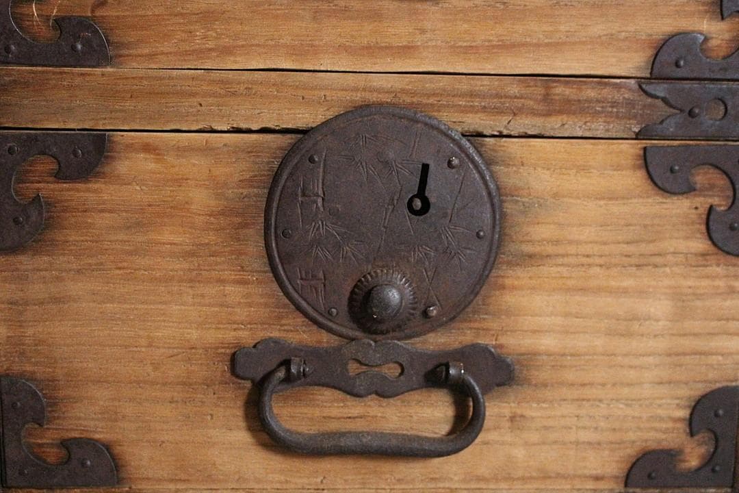 丸金具　庄内箪笥　引き出し6杯　タンス　収納　古家具　古民家　時代家具