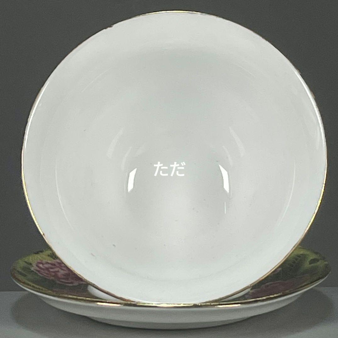 中国茶器 景徳镇 粉彩花卉図柄三才蓋茶碗 蓋付き茶器 飲茶食器 煎茶具 未使用品