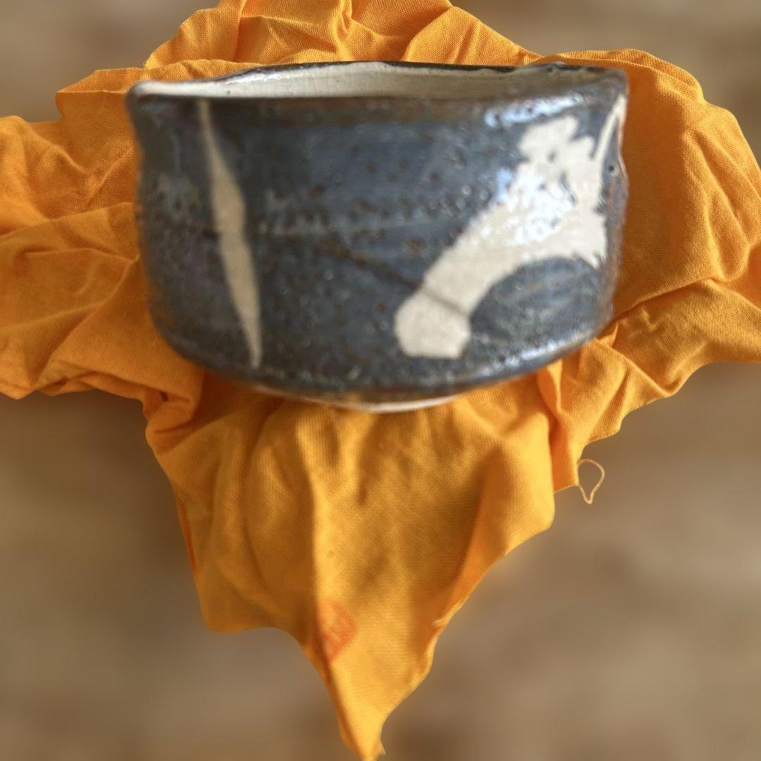 美濃焼 志野 抹茶 茶碗 在銘 銘有 作家 骨董 美品 茶道 美品