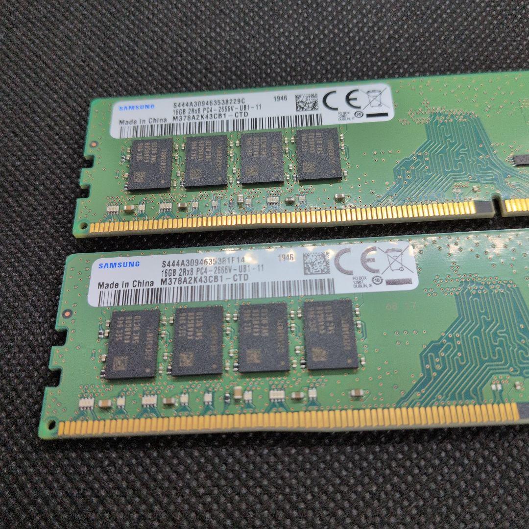 Samsung DDR4 16GB メモリ 2枚 計32GB