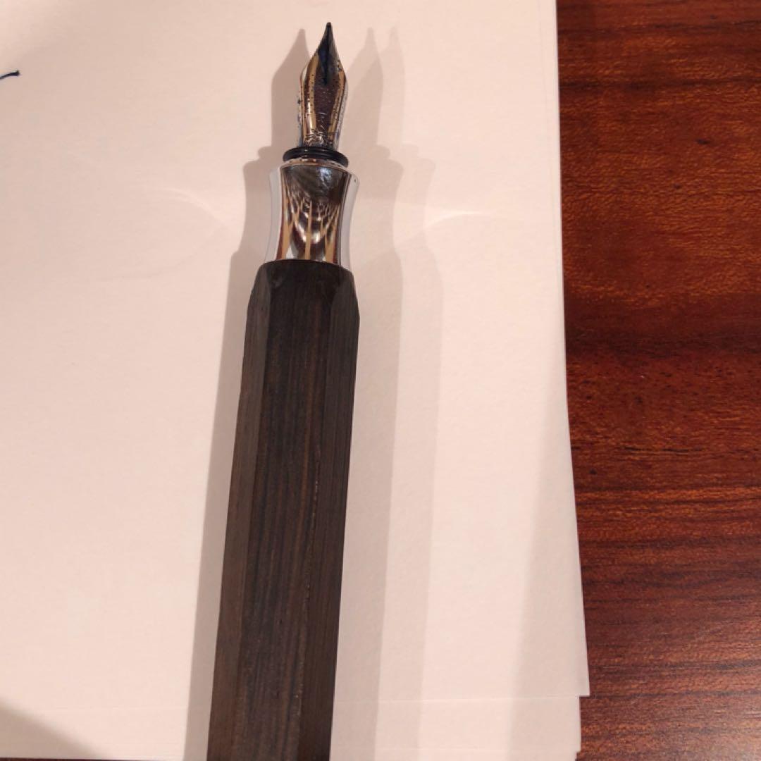 《新品完品》オンドロ　ウッド　万年筆　EF