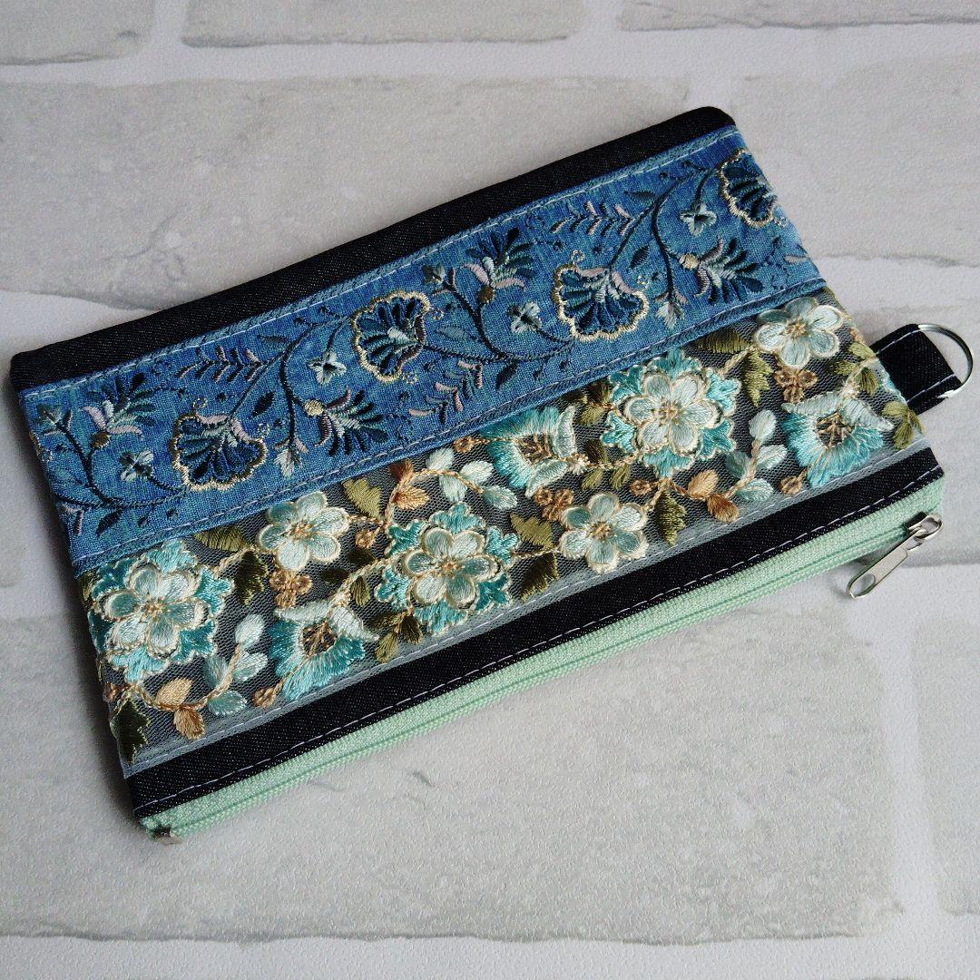 Moomn様 【おまとめ依頼】インド刺繍リボンのポーチ・キーケース 　6点