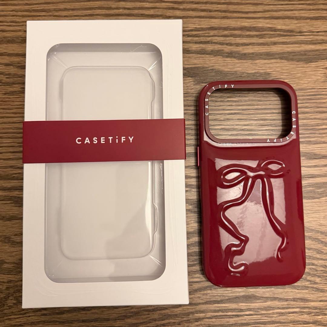 CASETiFY iPhone17 pro ピローケース ルビーレッド