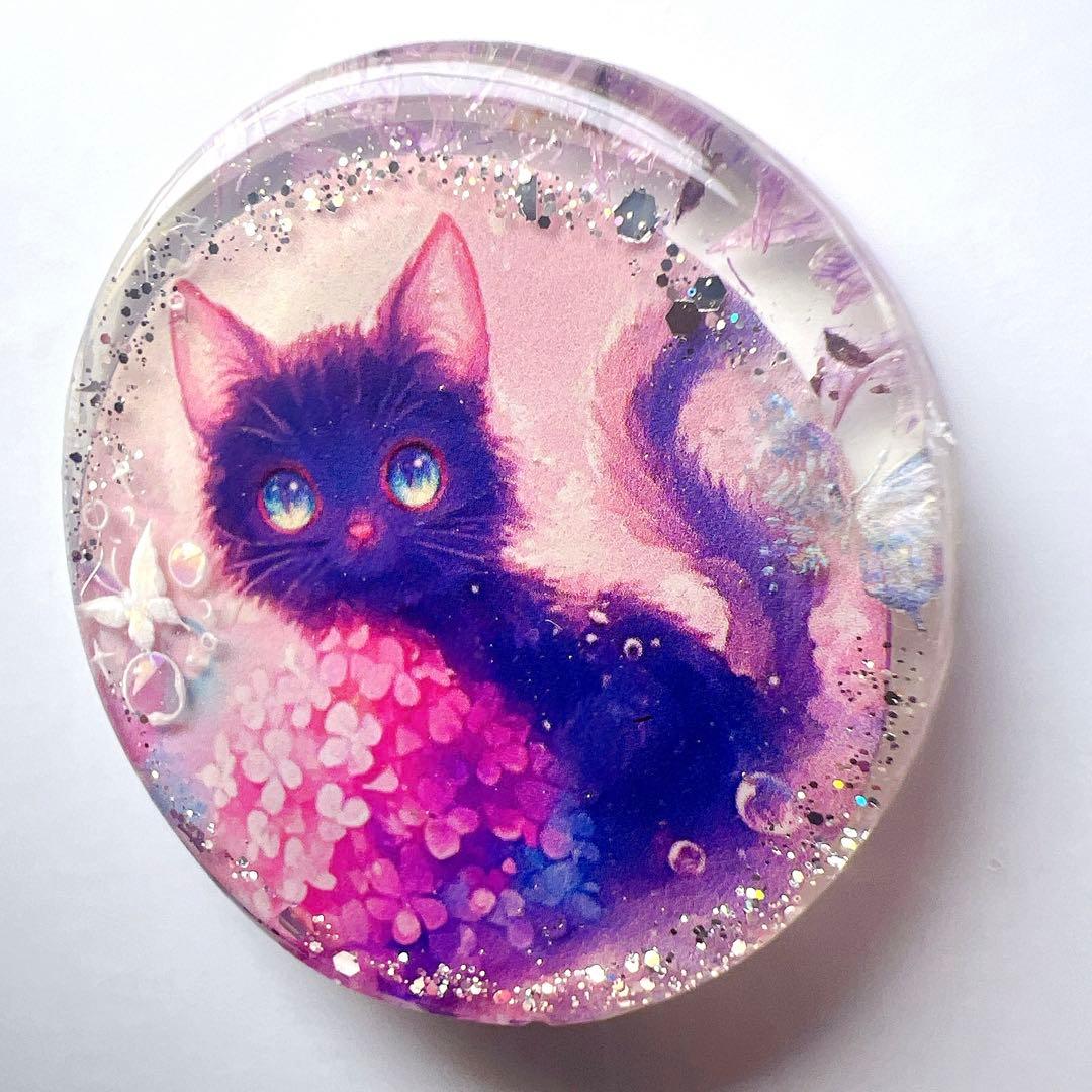 レジン ヘアゴム 猫 No.693
