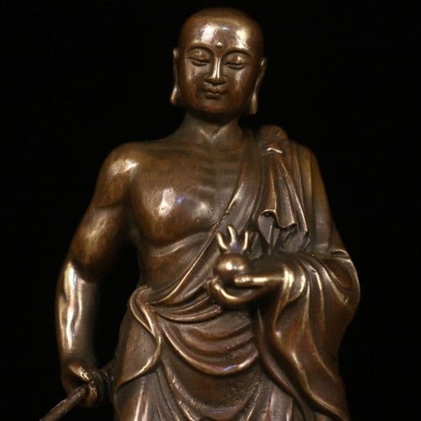 仏教美術 仏像 地蔵王仏像 銅製 銅器 工芸品 美術品 置物