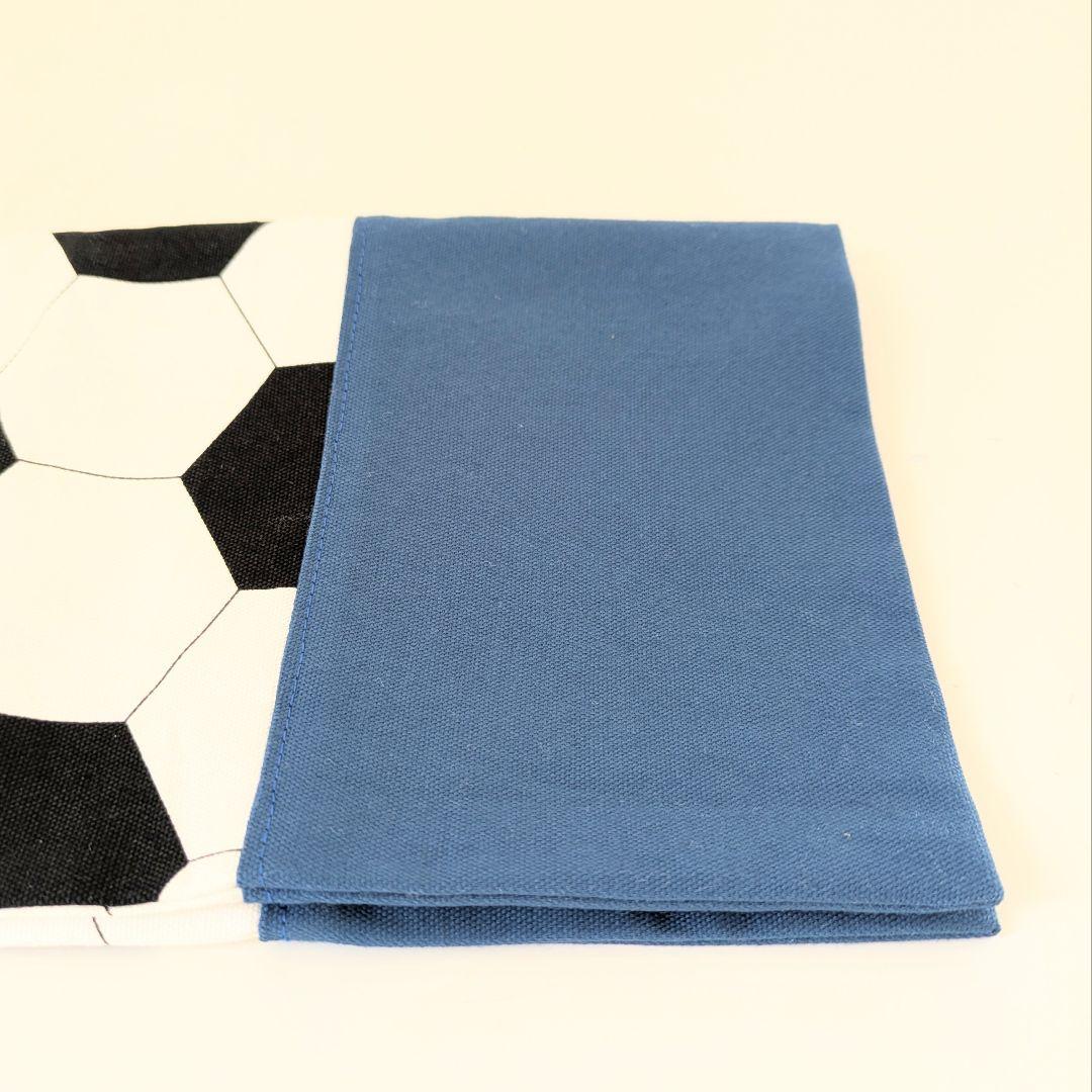 入園入学3点セット、レッスンバッグ指定　サッカーボール×アッシュブルー/ブラック