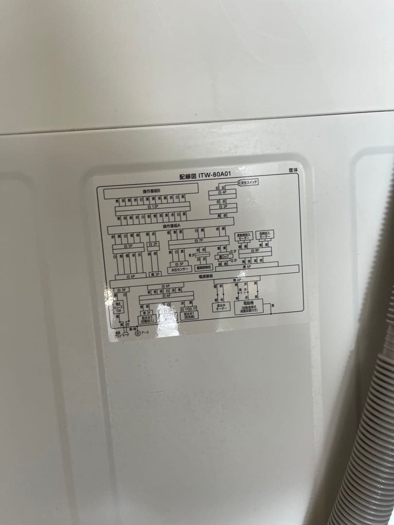アイリスオーヤマ 全自動洗濯機 OSH 8.0kg 識別T