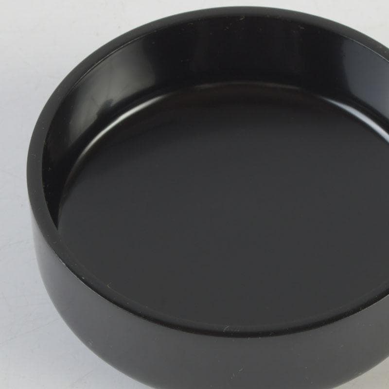 茶道具　山中塗工房　冴造　黒漆　真塗　中棗　共布共箱　V　9918