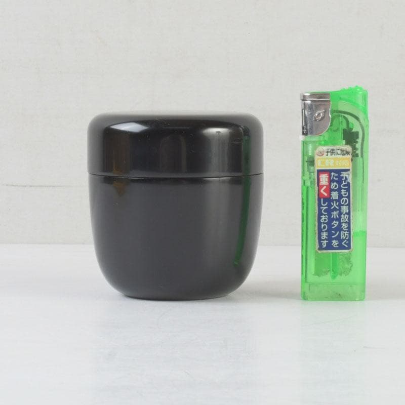 茶道具　山中塗工房　冴造　黒漆　真塗　中棗　共布共箱　V　9918