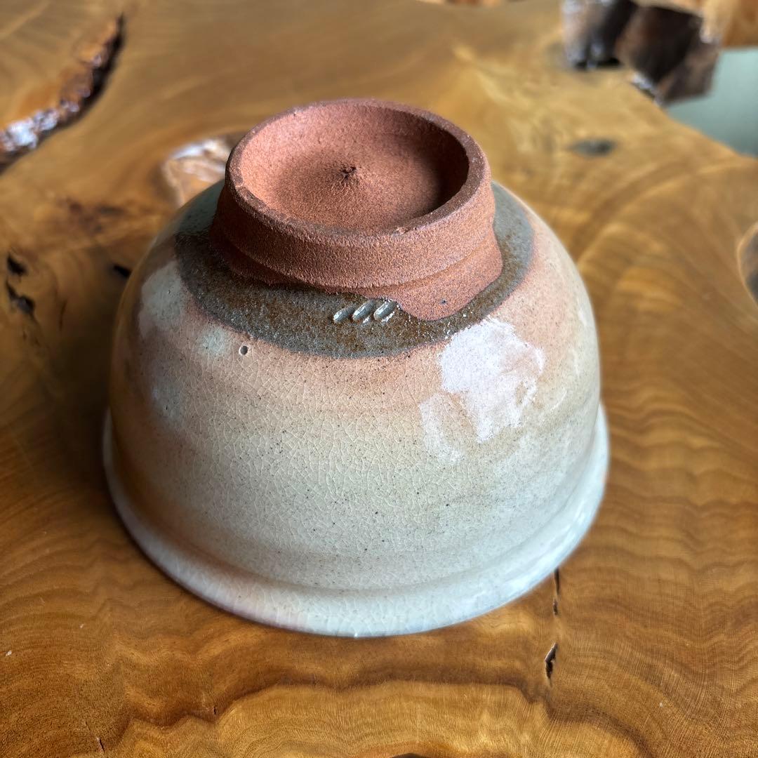 唐津焼 汲古窯 峰松義人造 宝珠茶碗 抹茶碗 茶道具 共箱（2m）