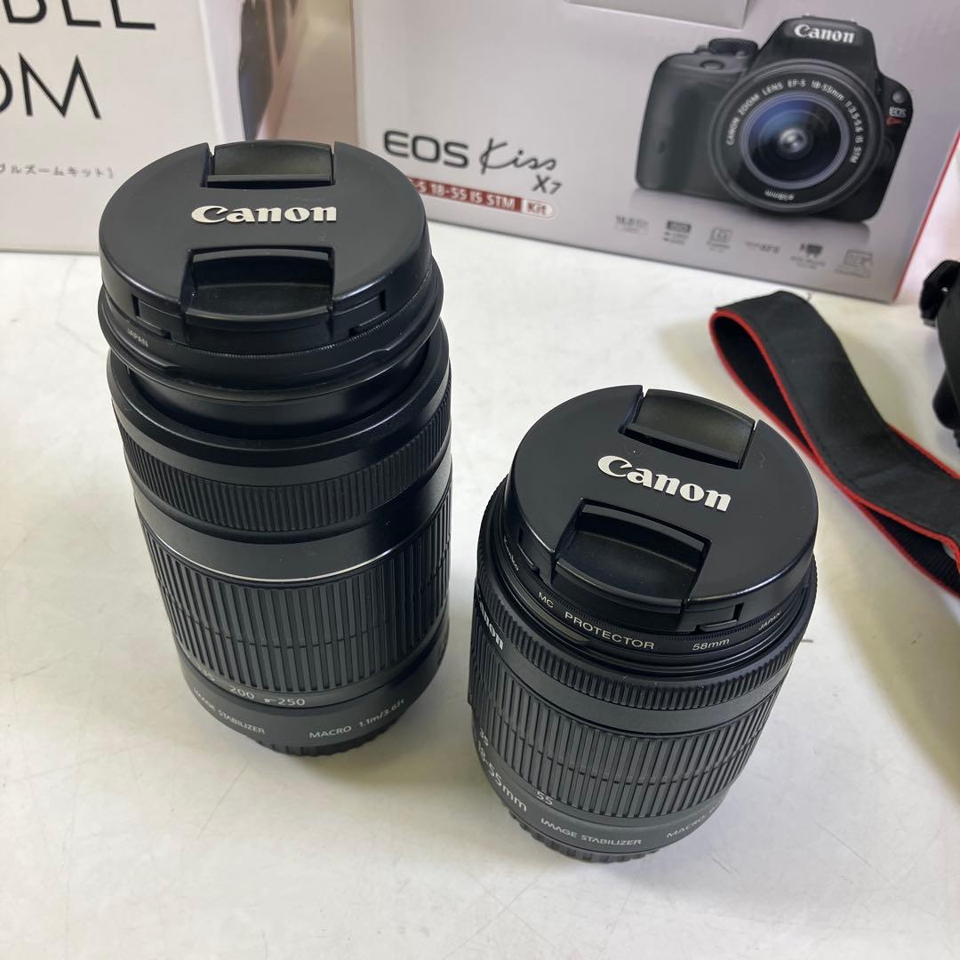 【美品・付属品一式付き】 Canon EOS Kiss X7 ダブルズームキット