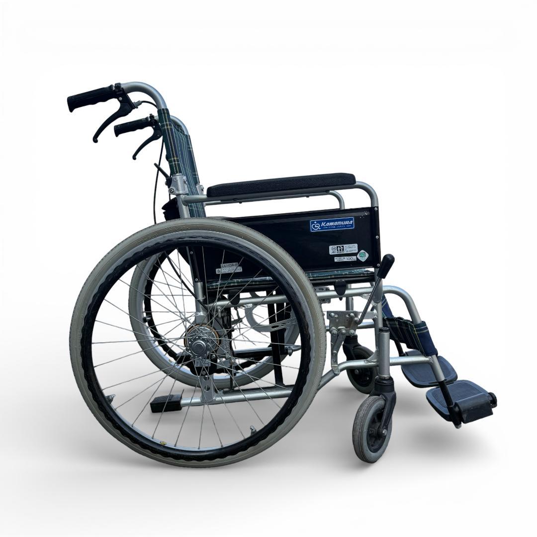 カワムラ自走式車椅子 KAJ102SB-40 ノーパンクタイヤ 背折れ介護 介助