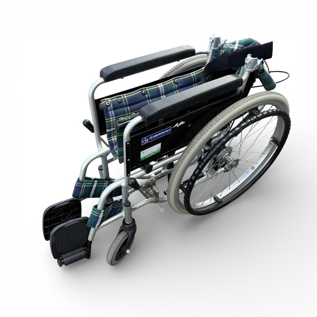カワムラ自走式車椅子 KAJ102SB-40 ノーパンクタイヤ 背折れ介護 介助