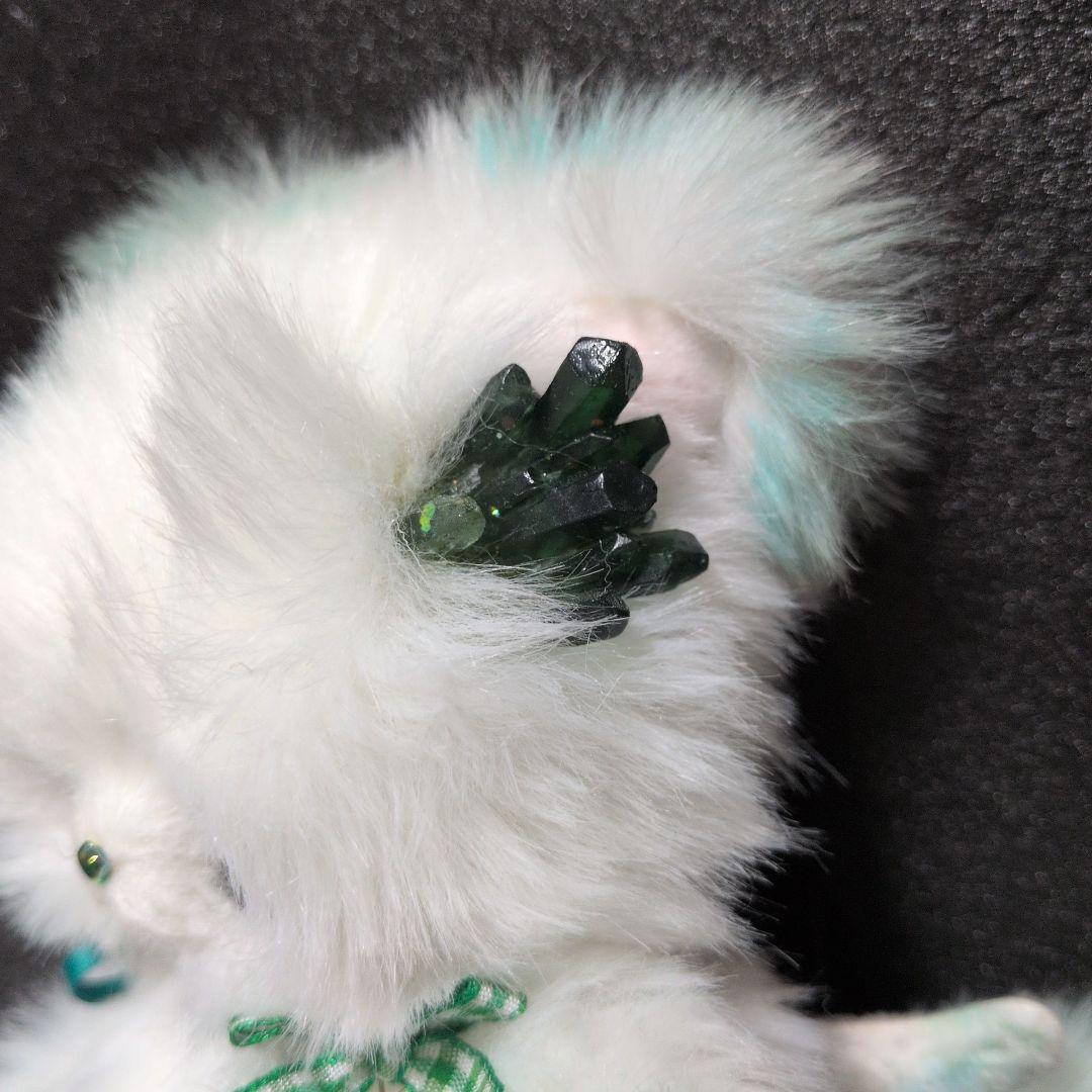 幼獣ちゃん　幻獣　ぬいぐるみ　アートドール　天使　ハンドメイド　グリーン　箱付き