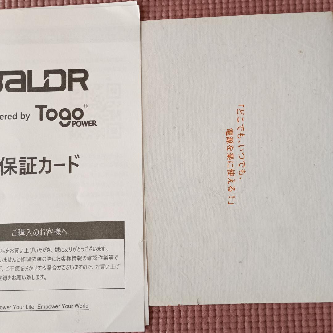 BALDR PIONEER1000 ポータブル電源