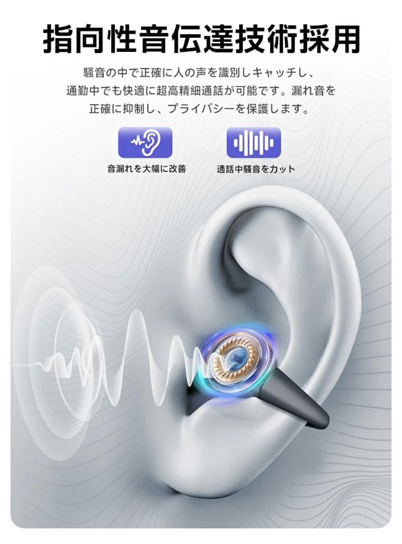 イヤホン ワイヤレス イヤーカフイヤホン OWS 耳に挟む聴きながら聞く空気伝導