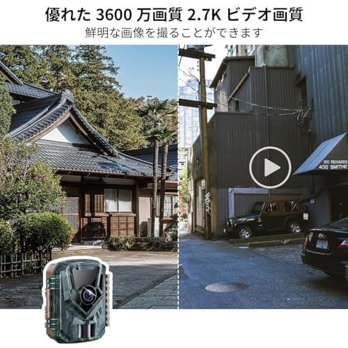 トレイルカメラ 小型 防犯カメラ 野生動物監視カメラ 動画