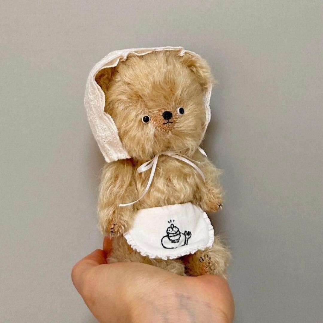 ボンネットテディベア アーティストベア 海外作家様 ハンドメイド ぬいぐるみ