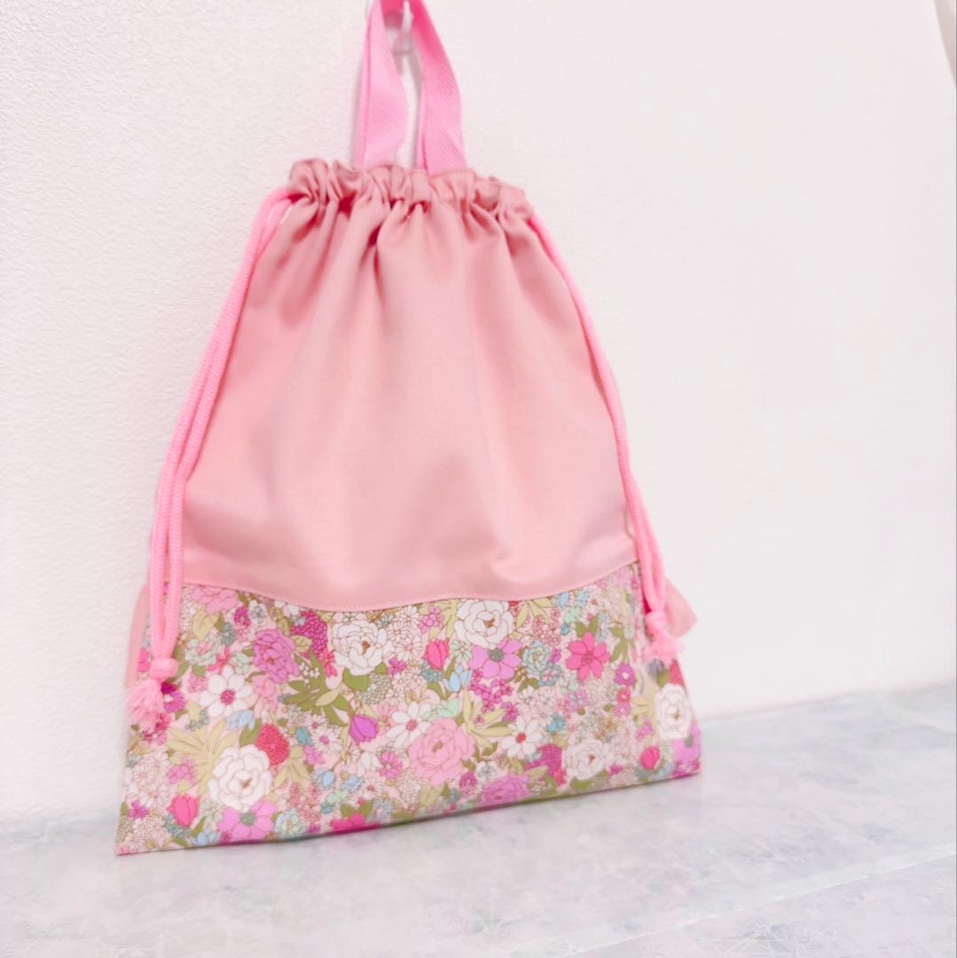 【 即納 】 レッスンバッグ　上履き袋　入園　入学　セット　女の子　刺繍　ピンク
