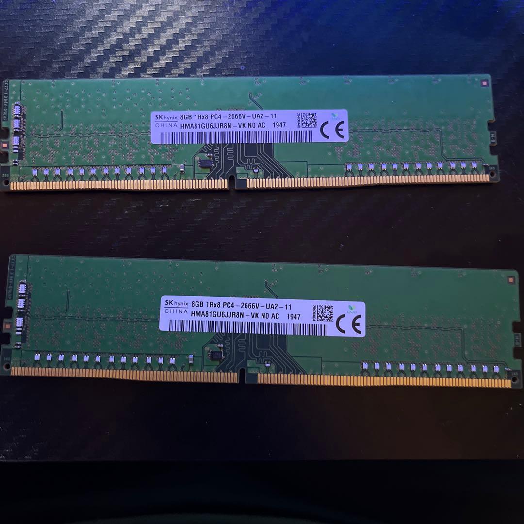 SK hynix 8G×2 DDR4 2666MHz メモリ