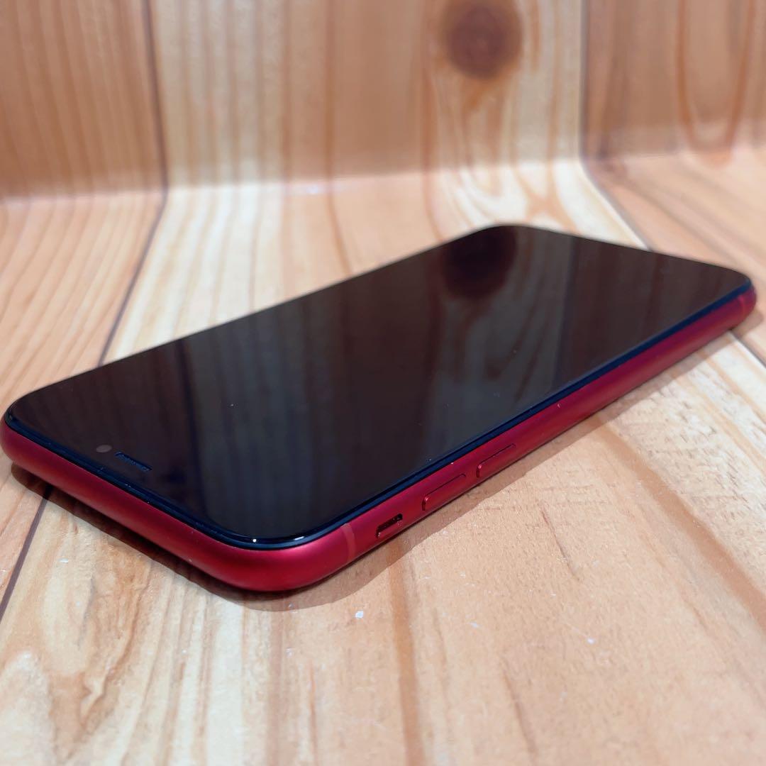 SIMフリー 本体 iPhone XR 128 GB 617 レッド 電池交換済