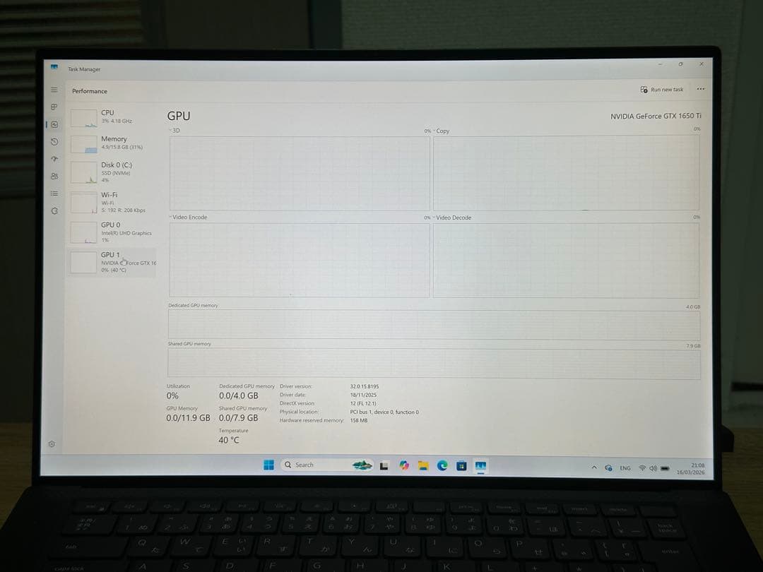 Windowsノート本体 Dell XPS 15 9500 4K