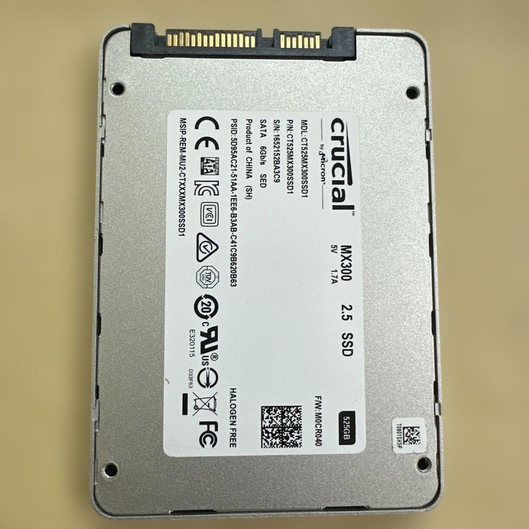 22. crucial 525GB SSD 2.5インチ SATA 動作確認済