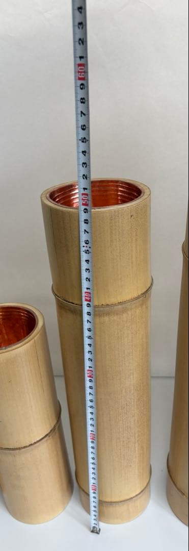 97 三管筒　三巻筒　竹三管筒　華道具　花器　未生流　花入れ