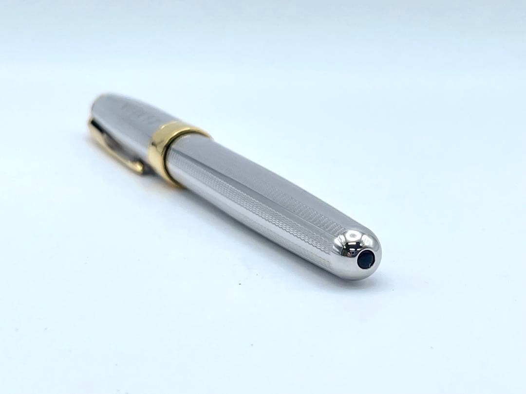 【S】美品PARKER 万年筆 ペン先18K ボールペン シルバー系 ネーム入り