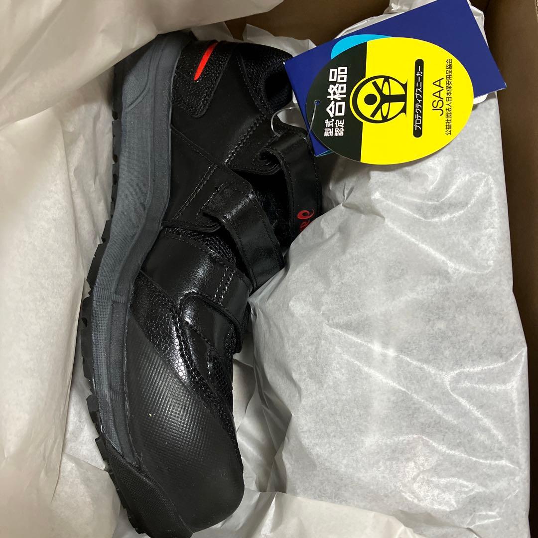 安全靴/作業靴 ASICS ウィンジョブ CP 102 ブラック×シルバー