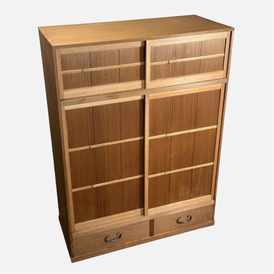 水屋道具　総杉無垢材　置水屋　水屋箪笥　茶箪笥　茶道具