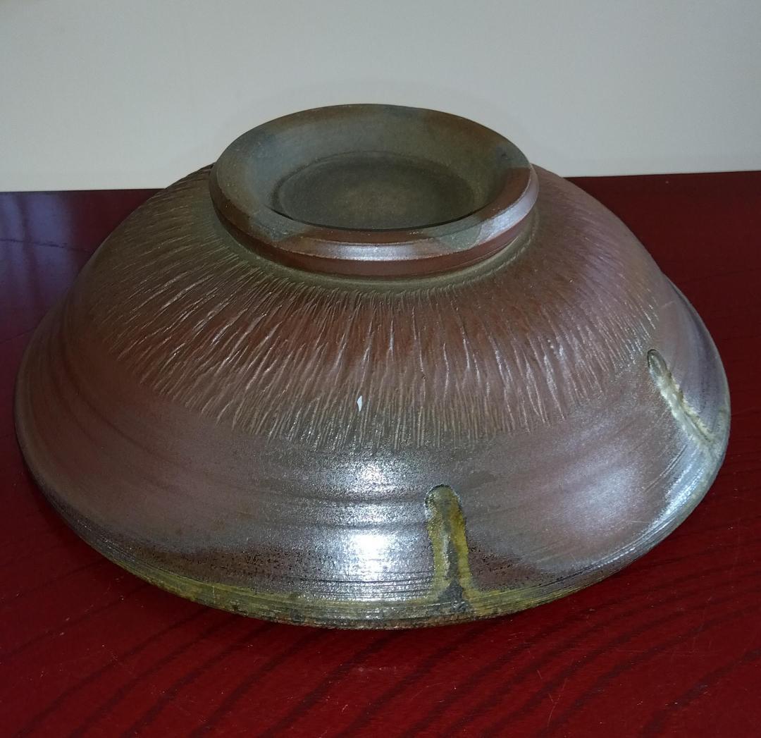 白越不朝　塩越窯 自然灰釉の究極美が迸る逸品灰釉美向付け中鉢 No:8