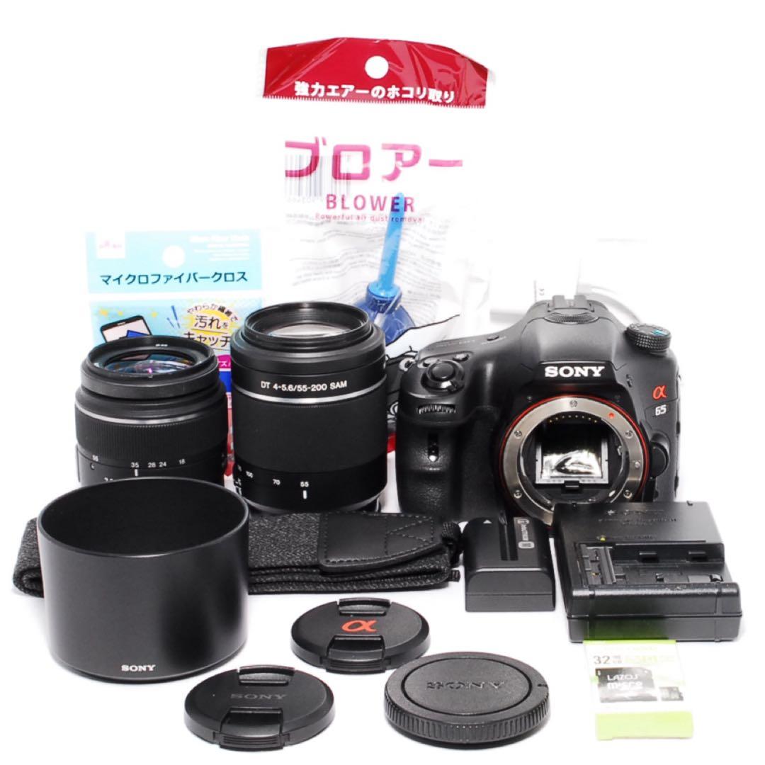 ◆SONY α65◆シャッター数少なめ◆一眼レフカメラ◆すぐ使える◆スマホ転送◆