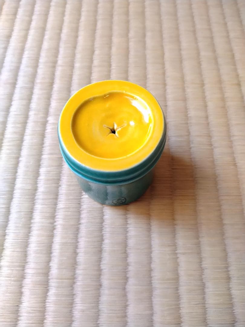 茶道具　真葛　交趾 竹節蓋置