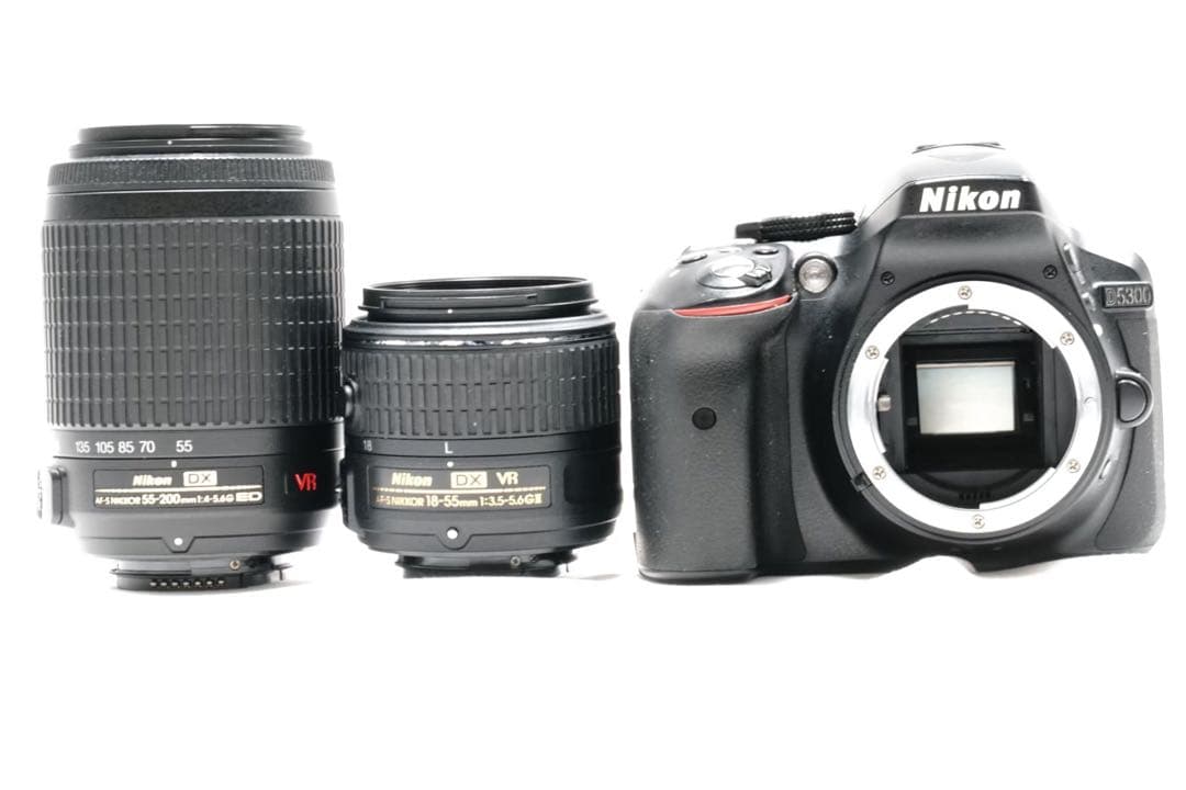 良品 Nikon D5300 ダブルレンズキット Wi-Fi搭載 一眼レフカメラ