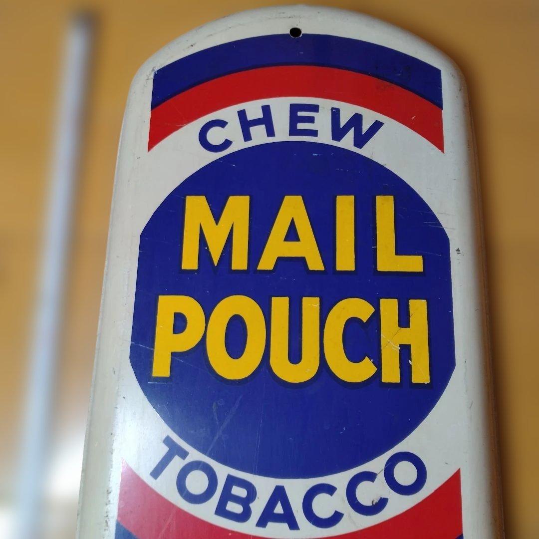 S*a様 ホーロー看板MAILPOUCH TOBACCO温度計付き広告