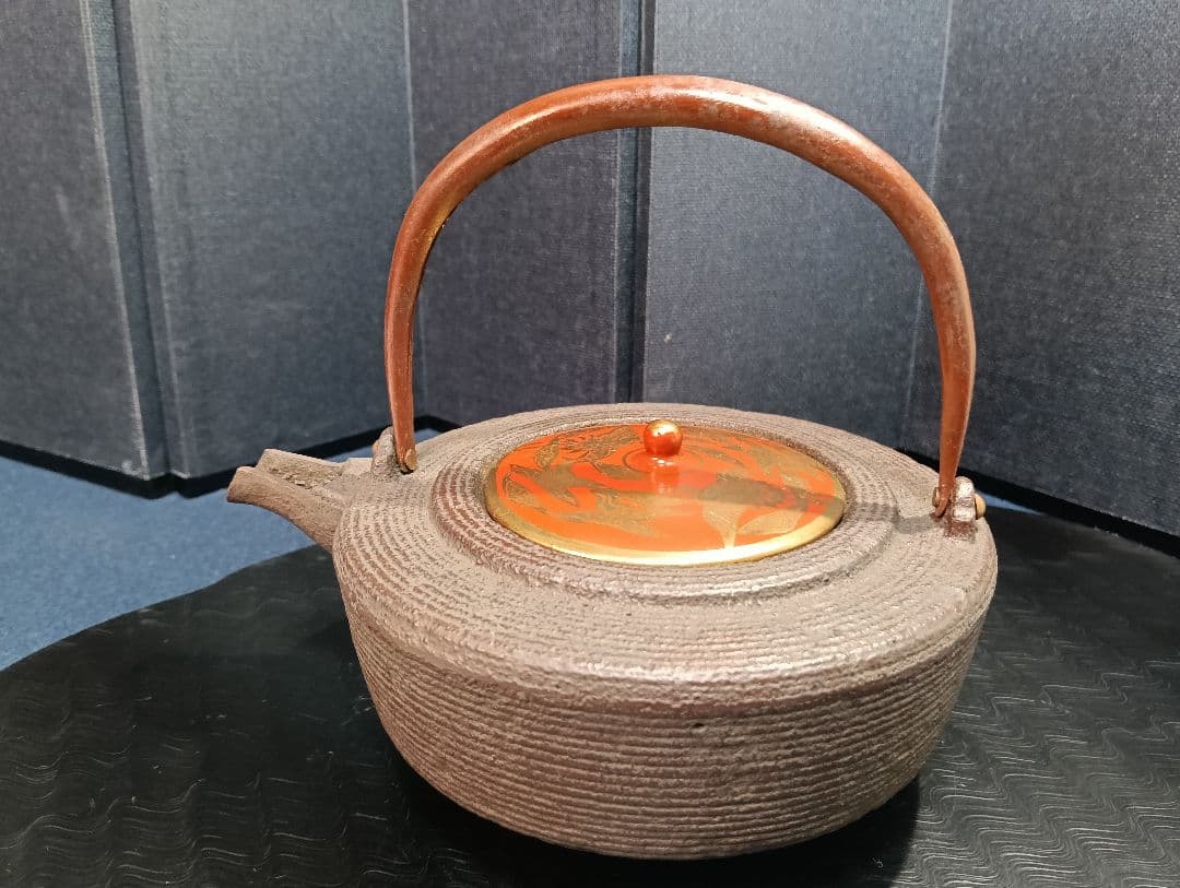 AP29 鉄製 酒器 水指 糸目 替蓋 銚子 燗鍋 懐石 茶道具 鉄瓶