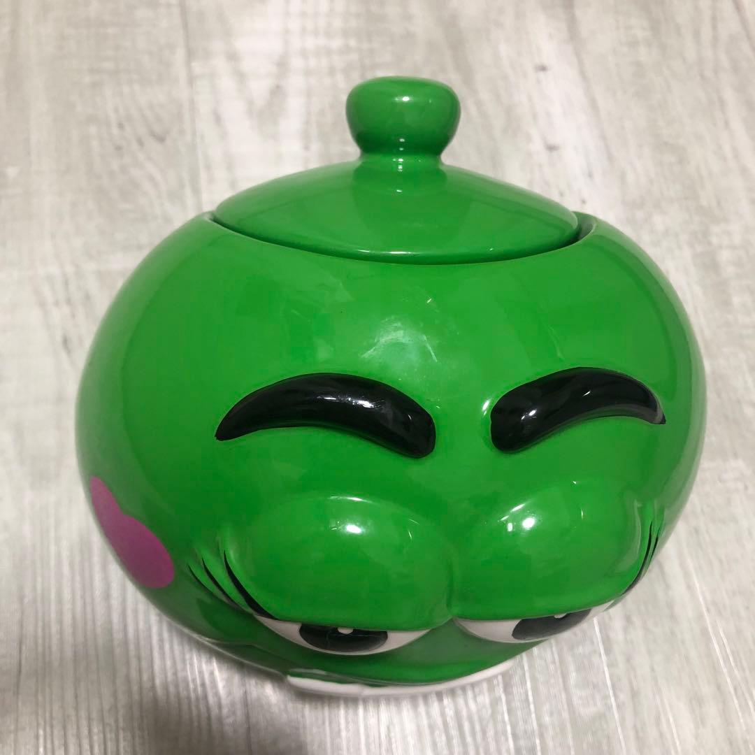 デッドストックアメリカ限定M&M’s陶器グリーンフェイス型クッキージャー小物入れ