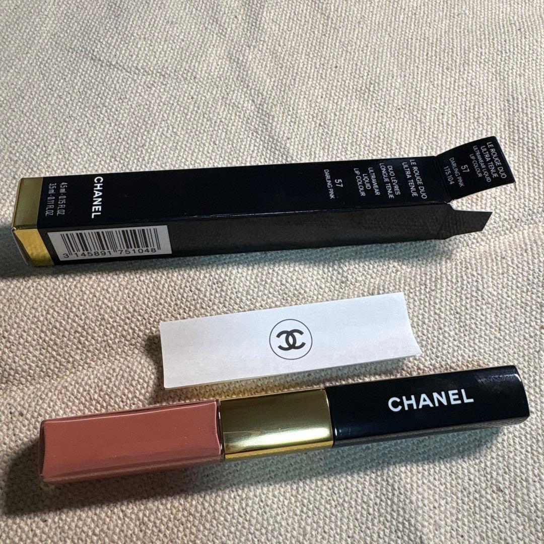 【美品】CHANEL ルージュ デュオ ウルトラ トゥニュ 57ダーリン ピンク