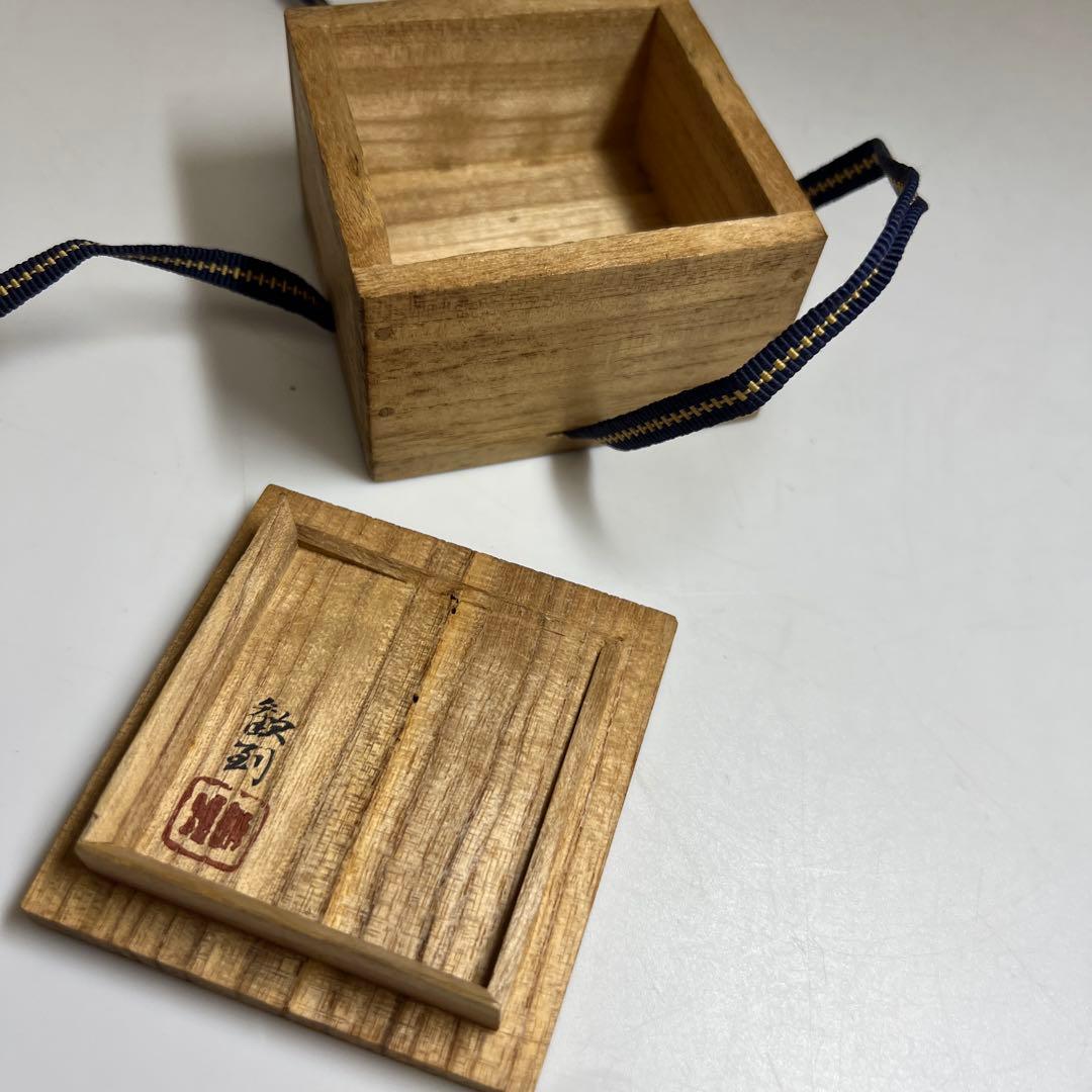時代　蒔絵人物内梨地香合　共箱　幅約5.5㎝　東Y8-0331☆2Fトヒコ