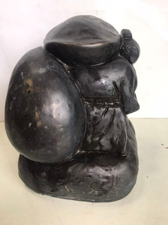 七福神像，古銅製，「建治」年製，古美術品，置物