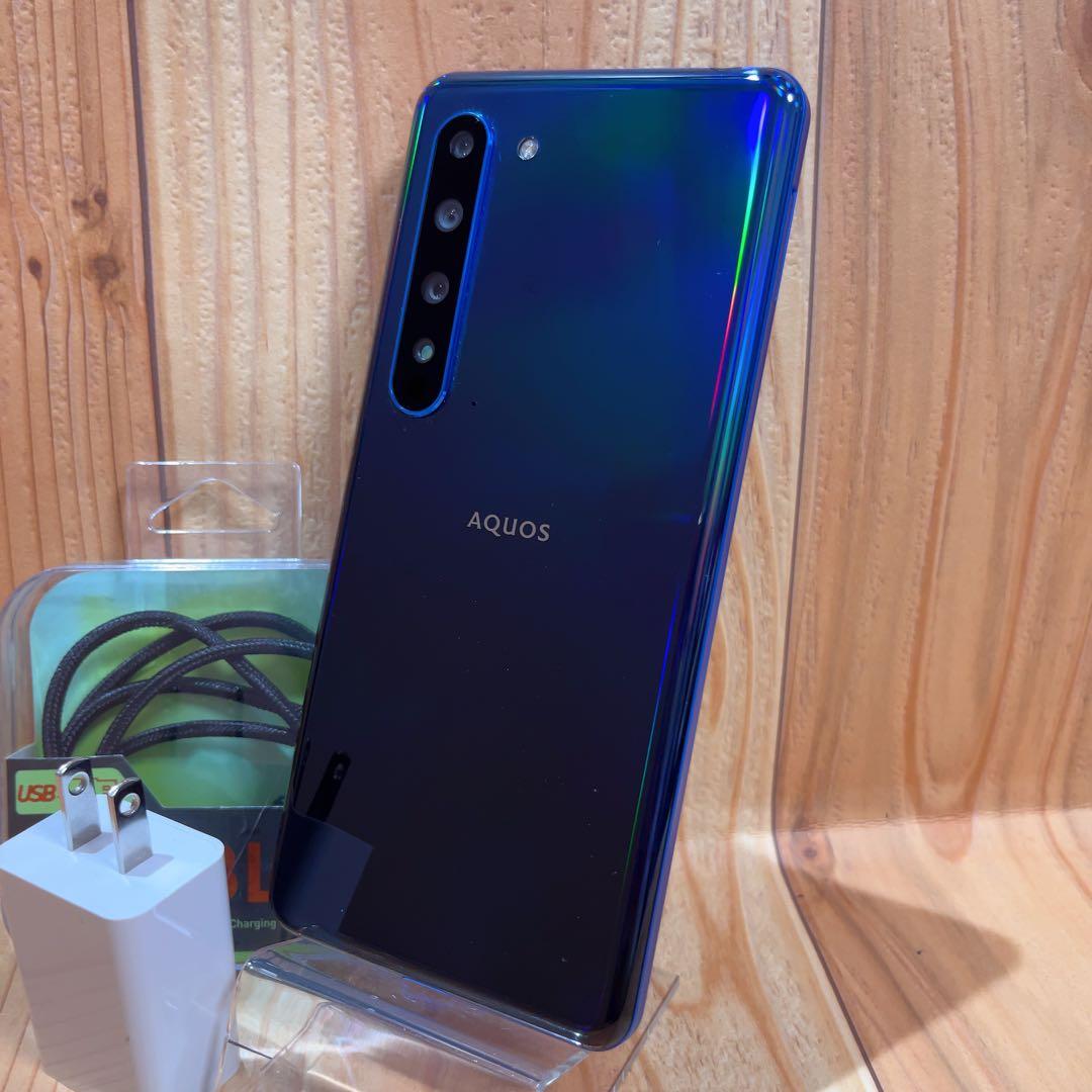 SIMフリー 本体 AQUOS R5G 256 GB 134J ブルー 電池良好