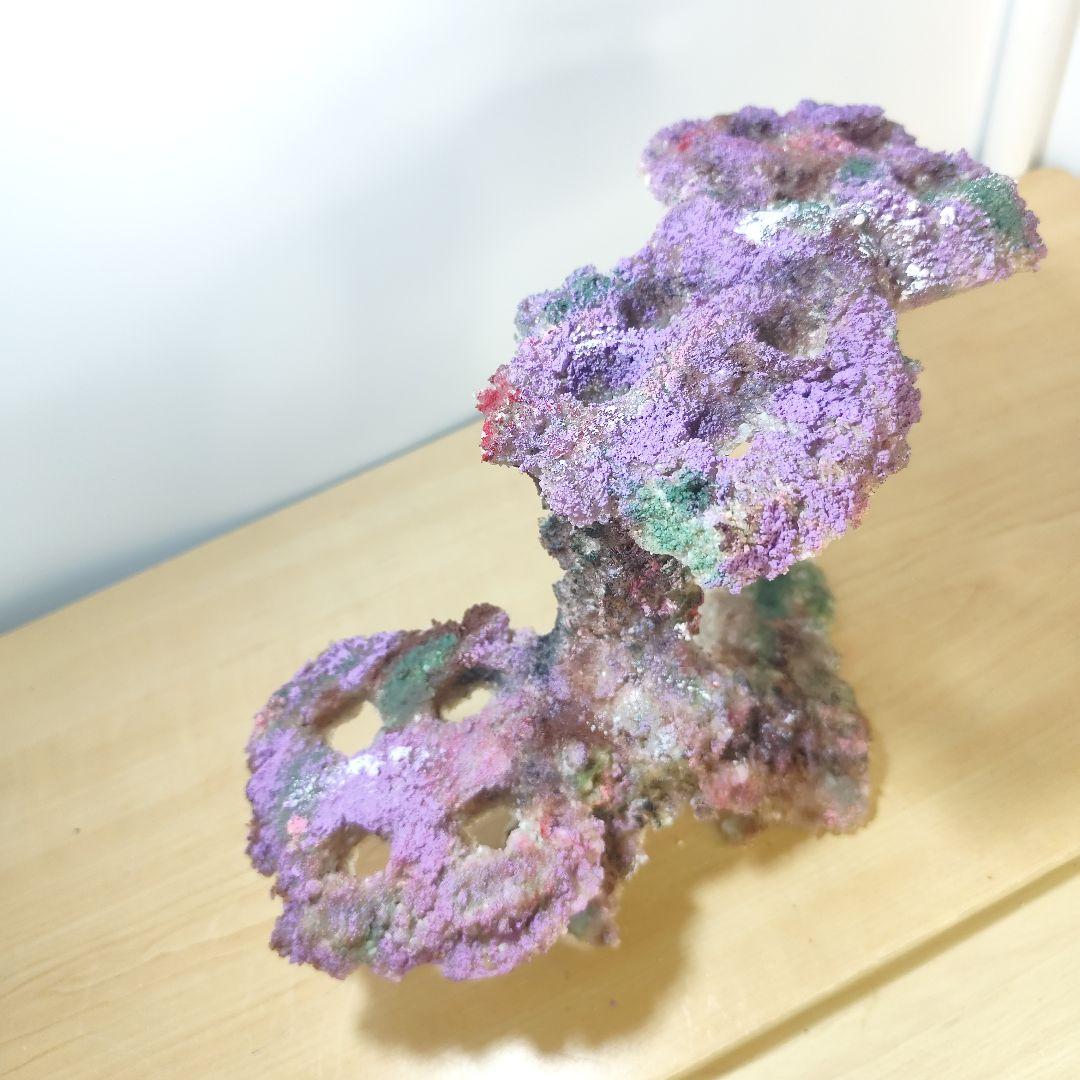 プラグ穴付き アク抜き不要人工ライブロック 海水水槽 レプリカ コーラルフラグ7