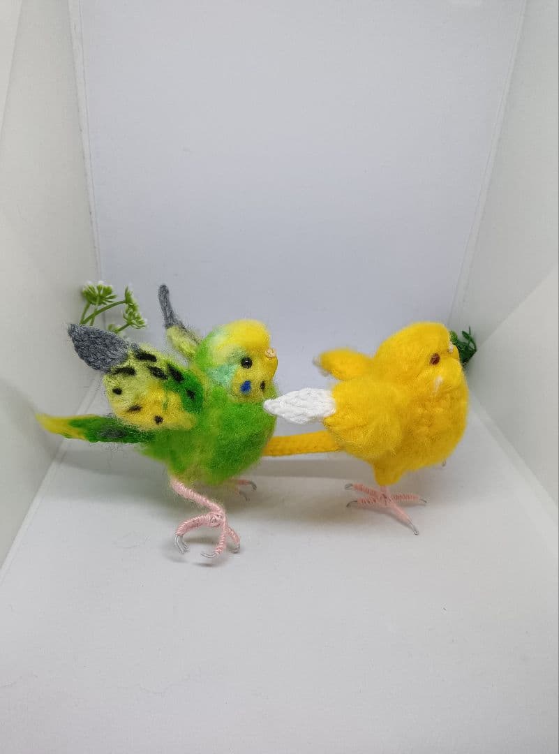編みぐるみ　セキセイインコ　オカメインコ 〈ちぃ〉