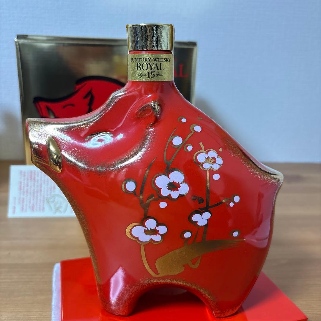 サントリーウイスキー　ローヤル15年　2007年　陶器ボトル　箱付き　未開封
