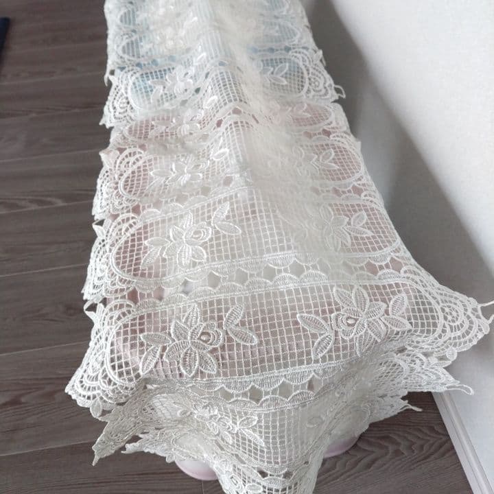 フランスアンティークレース⭐︎カフェカーテン⭐︎阪急フランスアンティーク展購入品