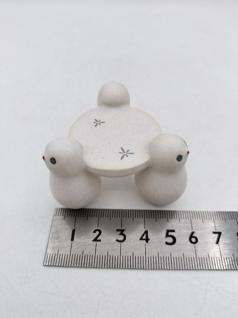 d200【未使用品】 蓋置 雪だるま 今岡三四郎 木箱 茶道具