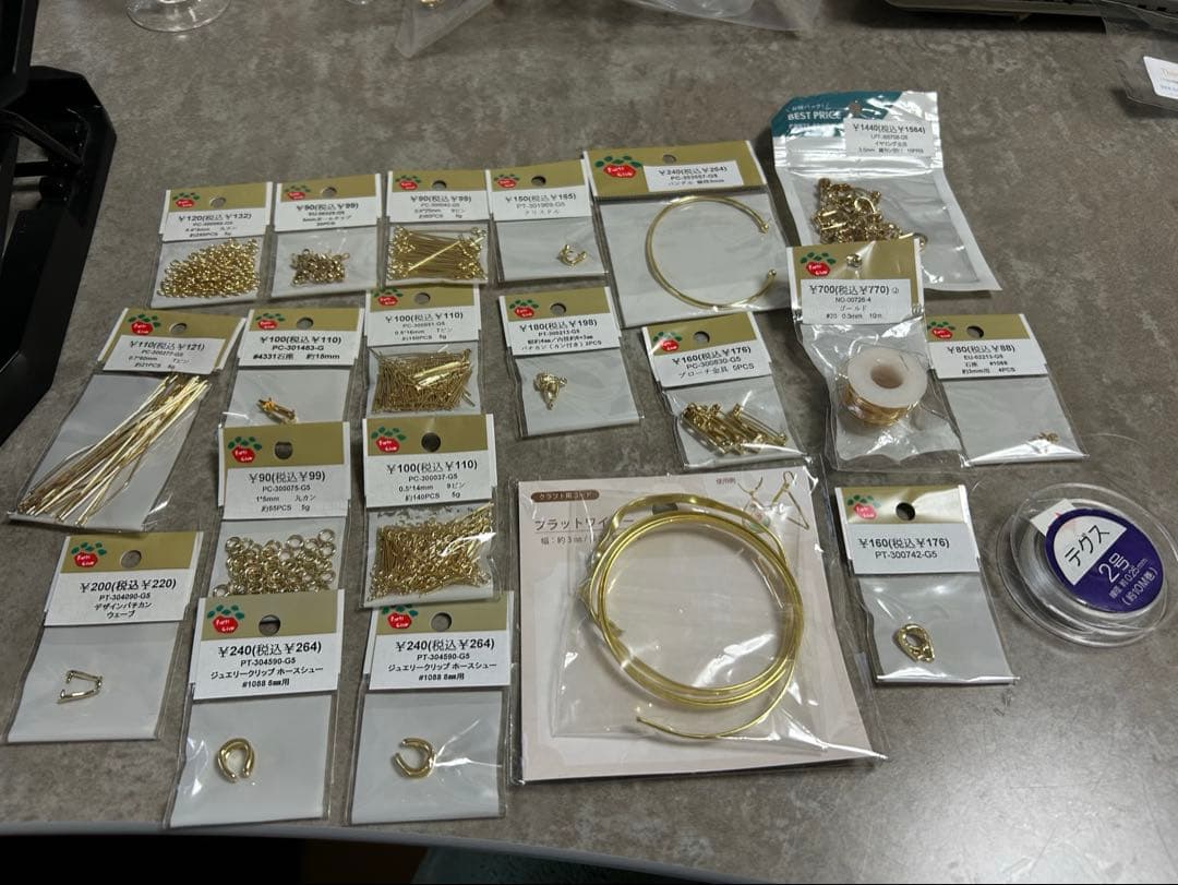 アクセサリー用ハンドメイドのパーツセット