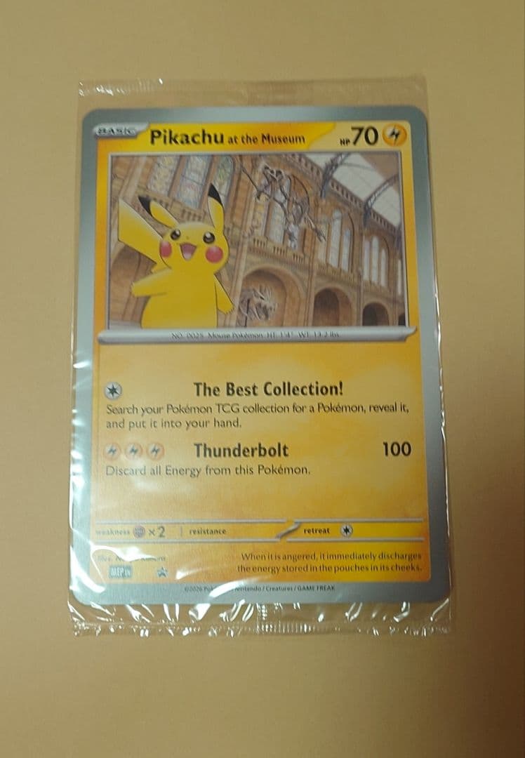 Pikachu at the Museum ピカチュウ プロモ 博物館 未開封品