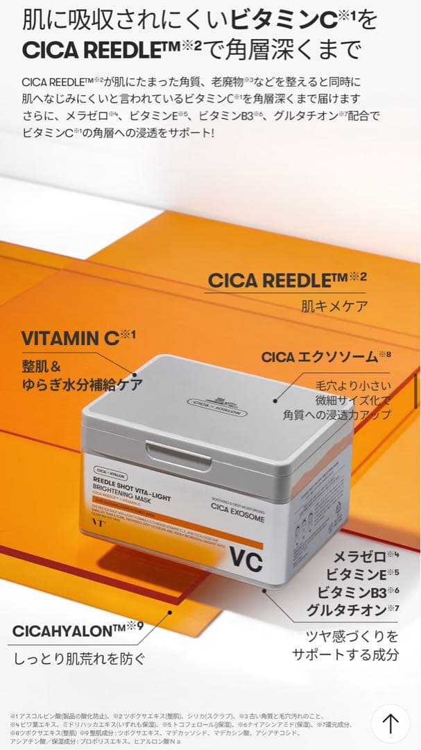 VT シートマスク/TXトーニング+VC+AC+シカ